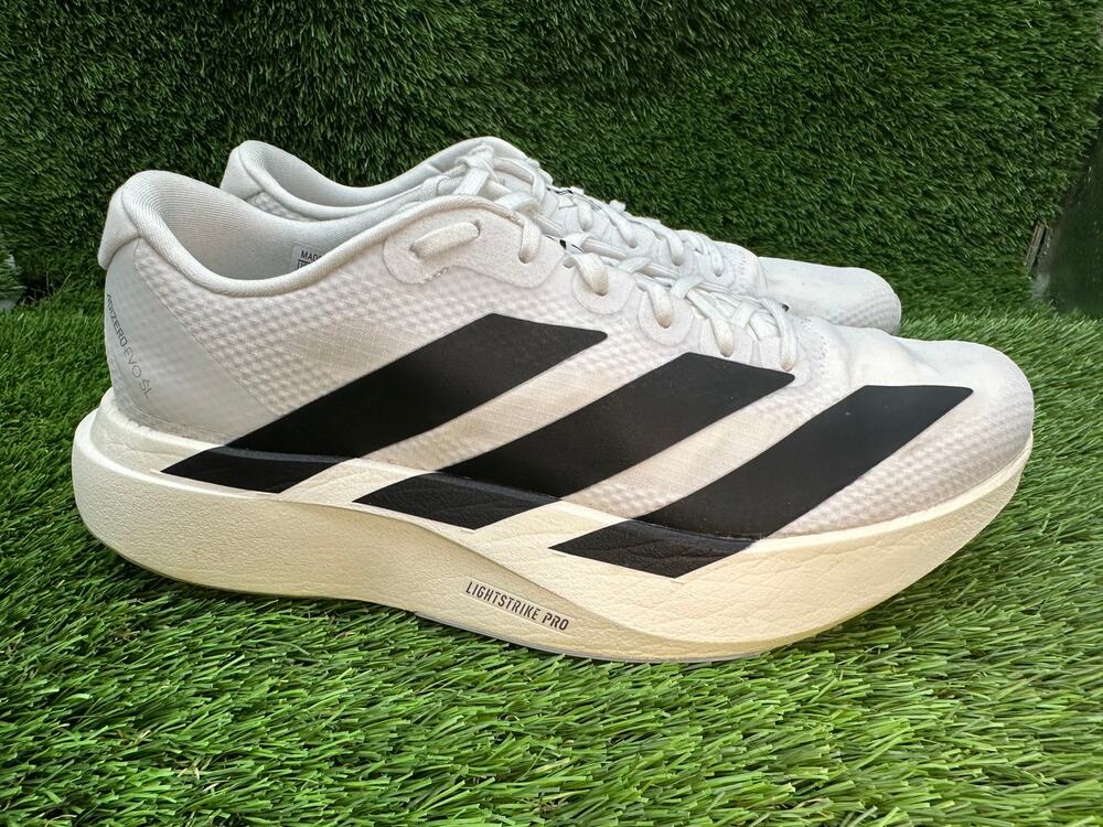Adidas Adizero EVO SL JH6208 Athletic Sneaker Womens 8 White Mesh Running Sports